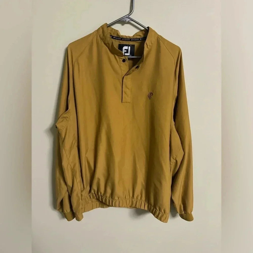 Footjoy 1/4 Snap Windbreaker Wind Shirt Pullover Golf Jacket Long Size Large